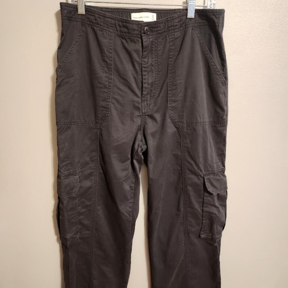 Abercrombie and Fitch Utility Cargo Baggy Pants Black Size 12/31